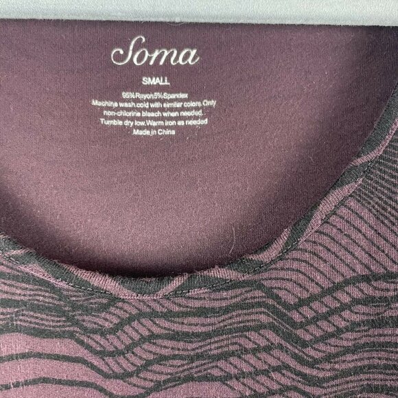 Soma Soft Jersey Cold Shoulder Tunic Agile Lines M - Picture 5 of 9